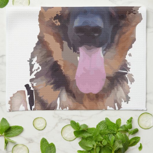 Duitse herder theedoek (Gevouwen)