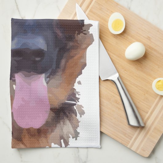 Duitse herder theedoek (Quarter Fold)