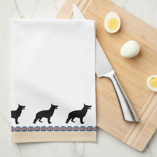 Duitse herder theedoek (Quarter Fold)