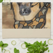 DUITSE HERDER    THEEDOEK (Gevouwen)