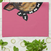 DUITSE HERDER THEEDOEK (Gevouwen)