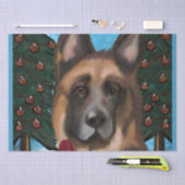 Duitse herder tissuepapier (Craft)