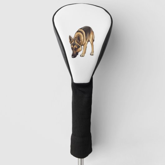 Duitse herder Tracking Golfheadcover (Voorkant)