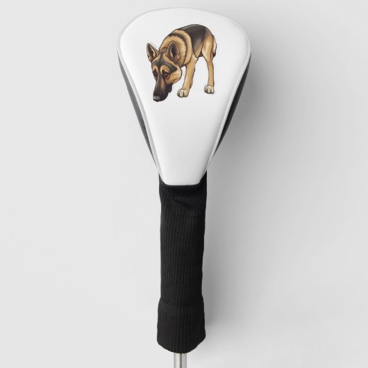 Duitse herder Tracking Golfheadcover (Voorkant)