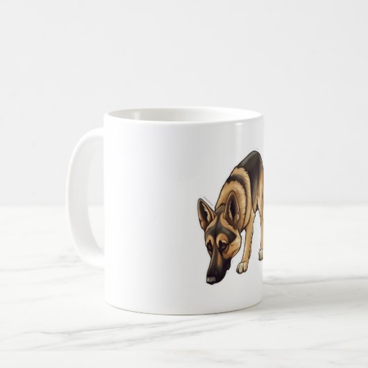 Duitse herder Tracking Koffiemok (Voorkant links)