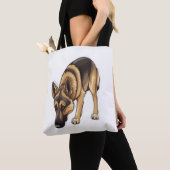Duitse herder Tracking Tote Bag (Dichtbij)