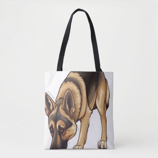Duitse herder Tracking Tote Bag (Voorkant)