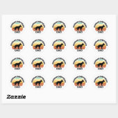 Duitse herder vader - herdershond cadeau ronde sticker (Vel)
