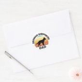 Duitse herder vader - herdershond cadeau ronde sticker (Envelop)