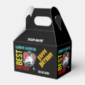 Duitse herder vader, hond vader verjaardag bedankdoosjes (Achterkant)