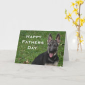 Duitse Herder: Vaderdag Kaart (Gele Bloem)