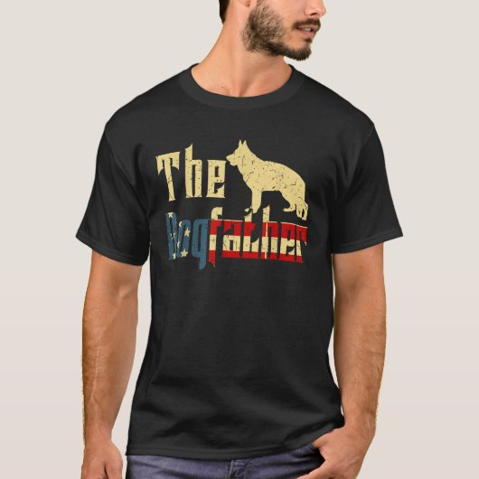 Duitse herder vaders dag cadeau hondenvader hond v t-shirt (Voorkant)
