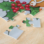 Duitse herder vakantie bakken: feestelijke kerst legpuzzel (Zijkant)