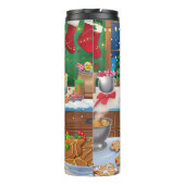 Duitse herder vakantie bakken: feestelijke kerst thermosbeker (Achterkant)