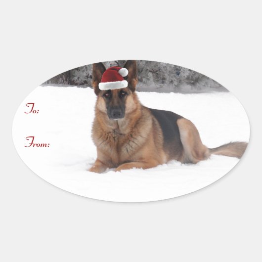 Duitse herder vakantie cadeau Labels (Voorkant)