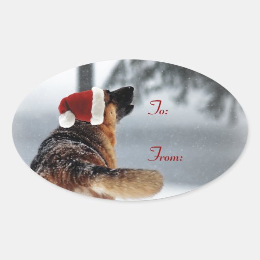 Duitse herder vakantie cadeau Labels (Voorkant)