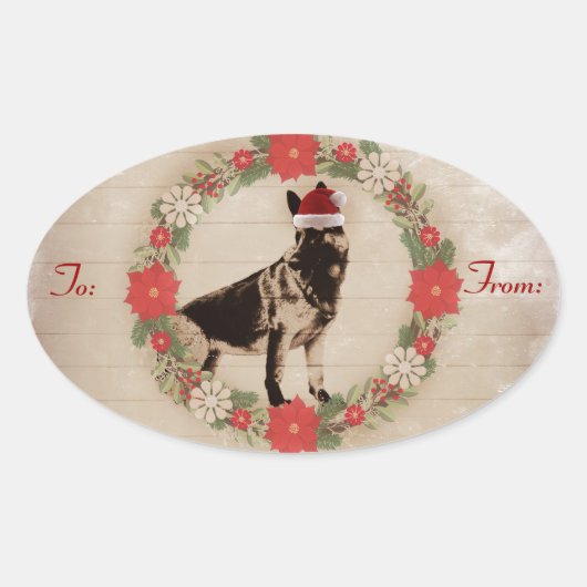 Duitse herder vakantie cadeau Labels (Voorkant)