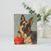 Duitse herder  Valentijnsdag Briefkaart (Staand voorkant)