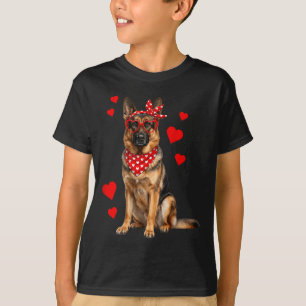 Duitse Herder Valentijnsdag Hond Liefhebber Hart T-shirt