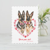Duitse herder Valentijnsdag Je bent Pawfect schatt Feestdagenkaart (Staand voorkant)