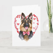 Duitse Herder Valentijnsdag Liefde Hart Custom Feestdagen Kaart (Voorkant)