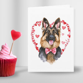 Duitse Herder Valentijnsdag Liefde Hart Custom Feestdagen Kaart