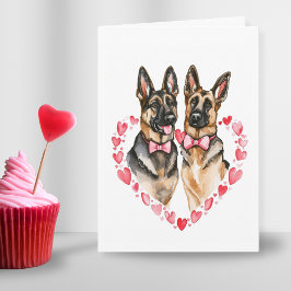Duitse herder Valentijnsdag liefde hond ouders Feestdagen Kaart