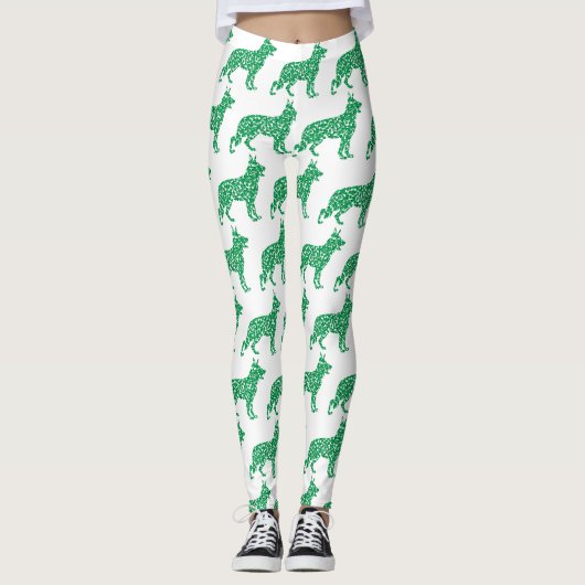 Duitse herder van Shamrocks Leggings (Voorkant)