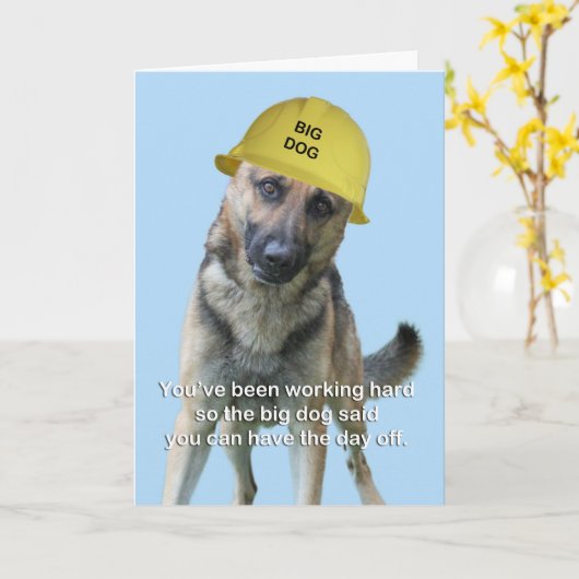 Duitse herder verjaardag Kaart door Focus for a Ca (Gele Bloem)