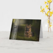 Duitse herder verjaardagskaart kaart (Gele Bloem)