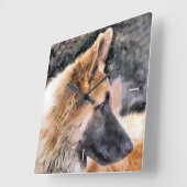 Duitse herder vierkante klok (Hoek)