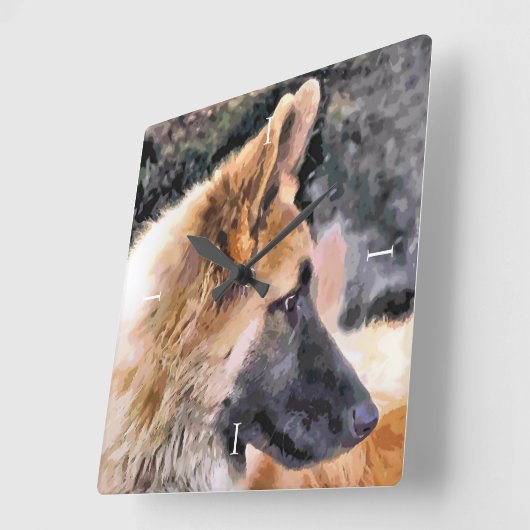 Duitse herder vierkante klok (Hoek)