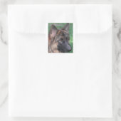 duitse herder vierkante sticker (Tas)