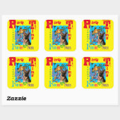 Duitse Herder Vierkante Sticker (Vel)