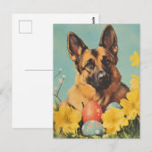Duitse herder vintage Pasen Briefkaart (Voorkant / Achterkant)