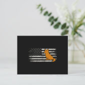 Duitse herder VS-vlag Briefkaart (Staand voorkant)