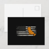 Duitse herder VS-vlag Briefkaart (Voorkant / Achterkant)