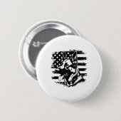 Duitse herder VS vlag Zonnebril Patriottische 4e v Ronde Button 5,7 Cm (Voorkant /achterkant)