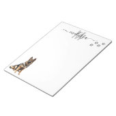 Duitse Herder Waterverf Monogram Gepersonaliseerd Notitieblok (Schuin)