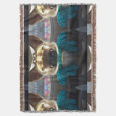 Duitse herder weerspiegelde vervorming deken (Voorkant Verticaal)