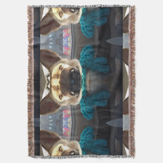 Duitse herder weerspiegelde vervorming deken (Voorkant Verticaal)