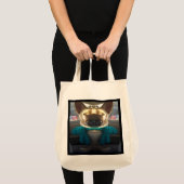 Duitse herder weerspiegelde vervorming tote bag (Voorkant (product))