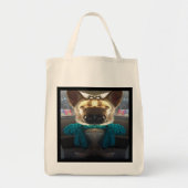 Duitse herder weerspiegelde vervorming tote bag (Voorkant)