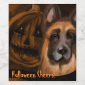 Duitse Herder  Wijn Etiket (Enkel label)