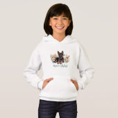 Duitse Herder Wildflowers Kinder sweatshirt (Voorkant volledig)