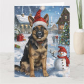 Duitse herder Winter Wonderland Christmas Joy Kaart (Voorkant)