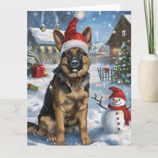Duitse herder Winter Wonderland Christmas Joy Kaart (Voorkant)