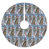 Duitse herder Winter Wonderland Christmas Joy Kerstboom Rok (Voorkant)