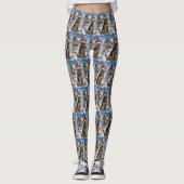 Duitse herder Winter Wonderland Christmas Joy Leggings (Voorkant)