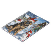 Duitse herder Winter Wonderland Christmas Joy Notitieboek (Linkerzijde)